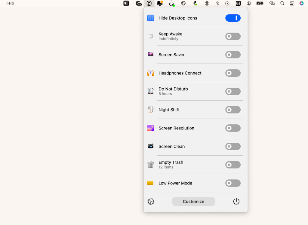 How to hide desktop icons on Mac