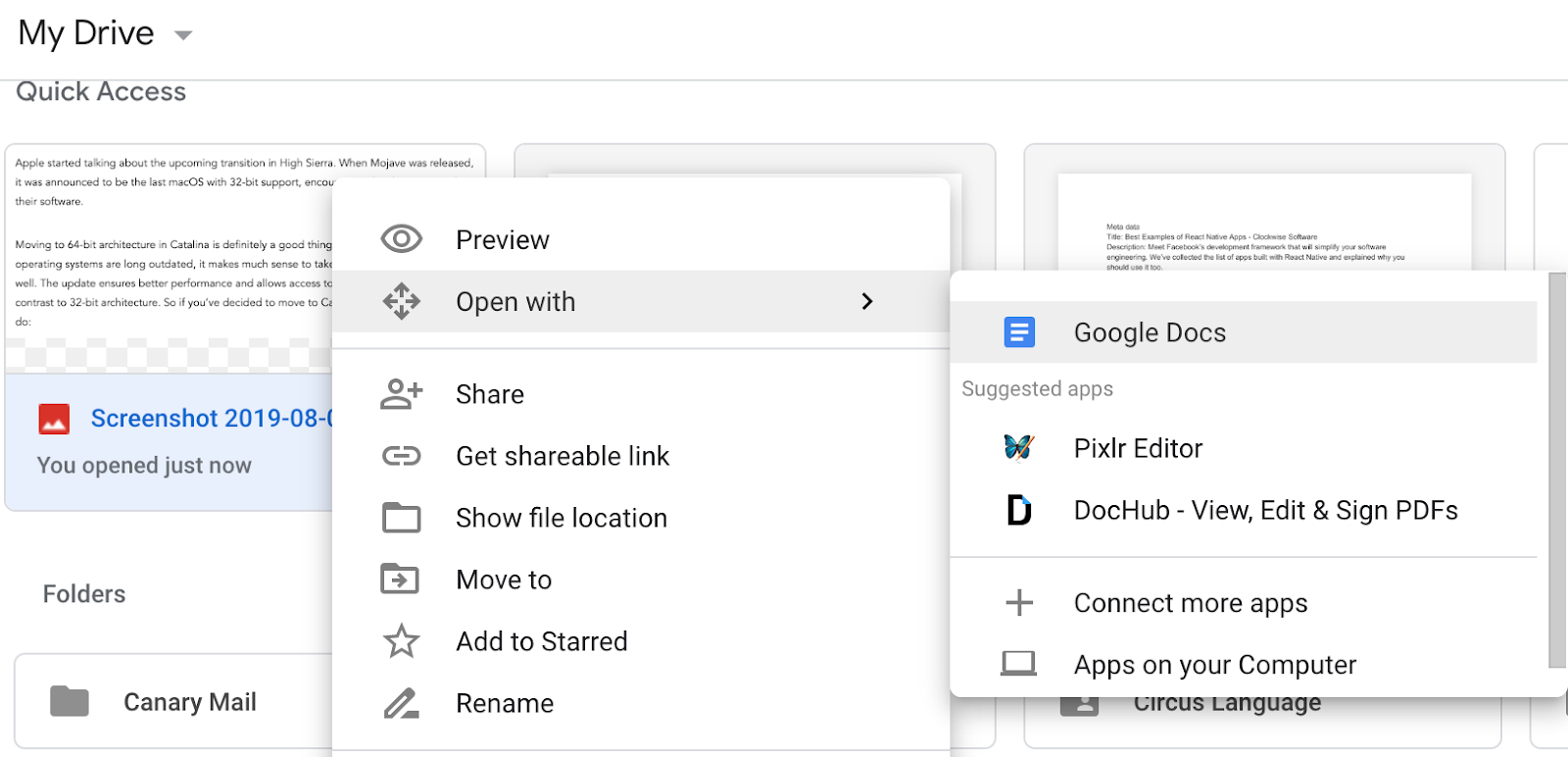 Upload the screenshot to Google Drive