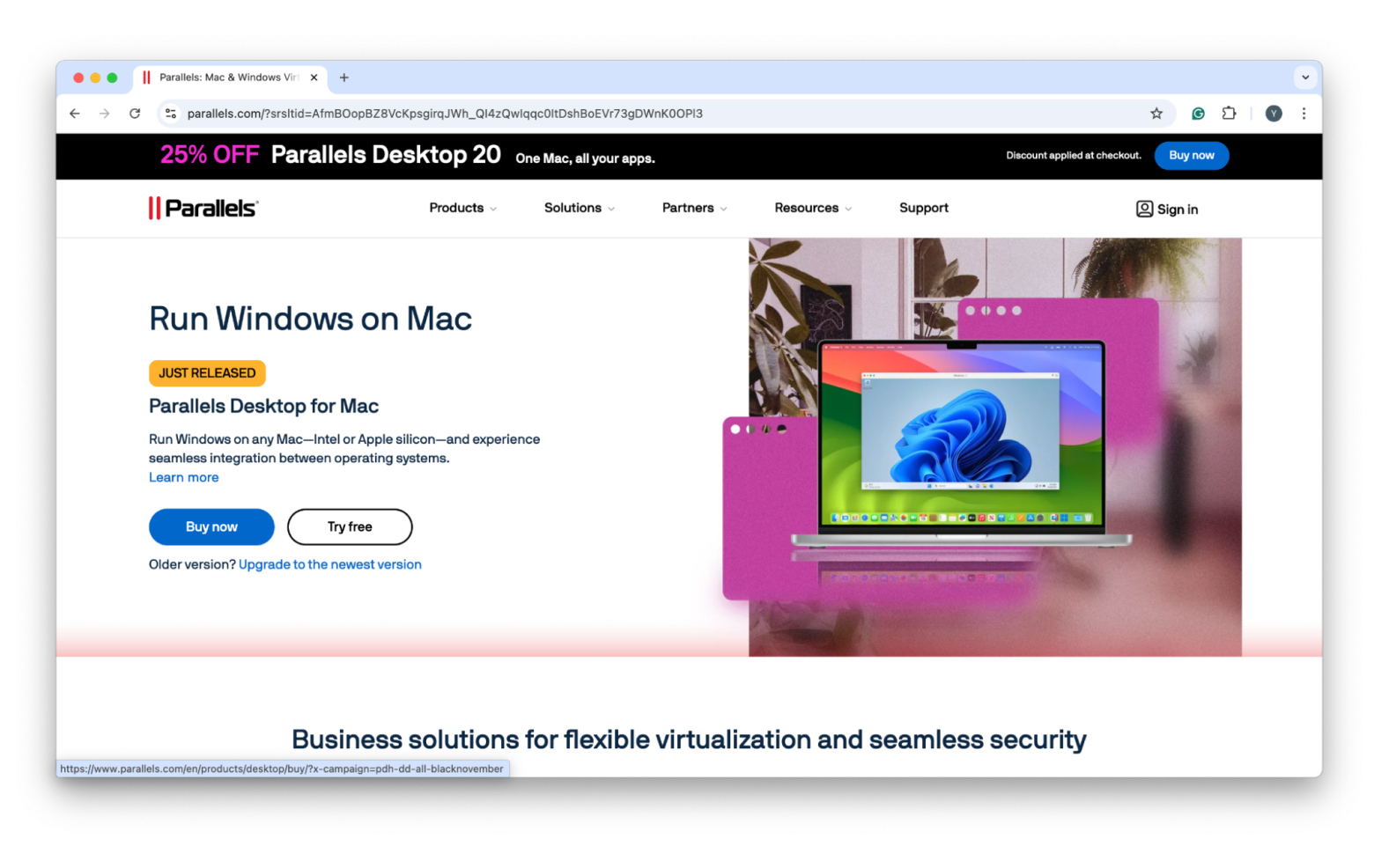 parallels windows on mac