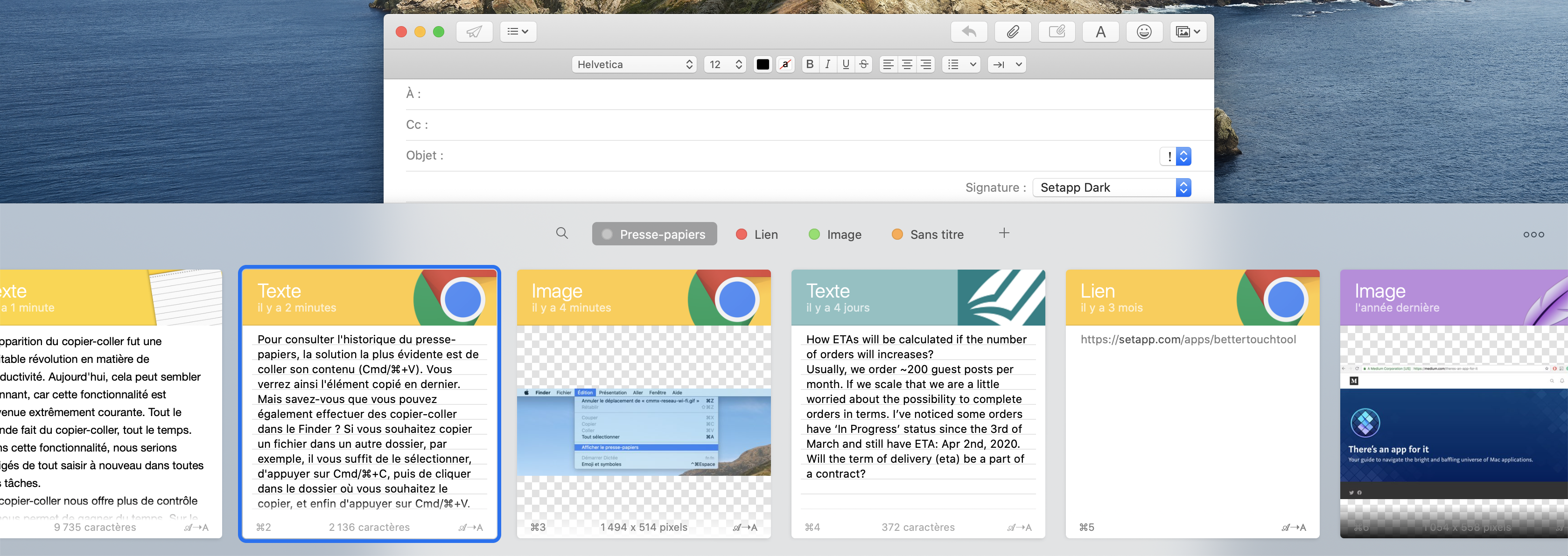Afficher l'historique du presse-papiers sur Mac