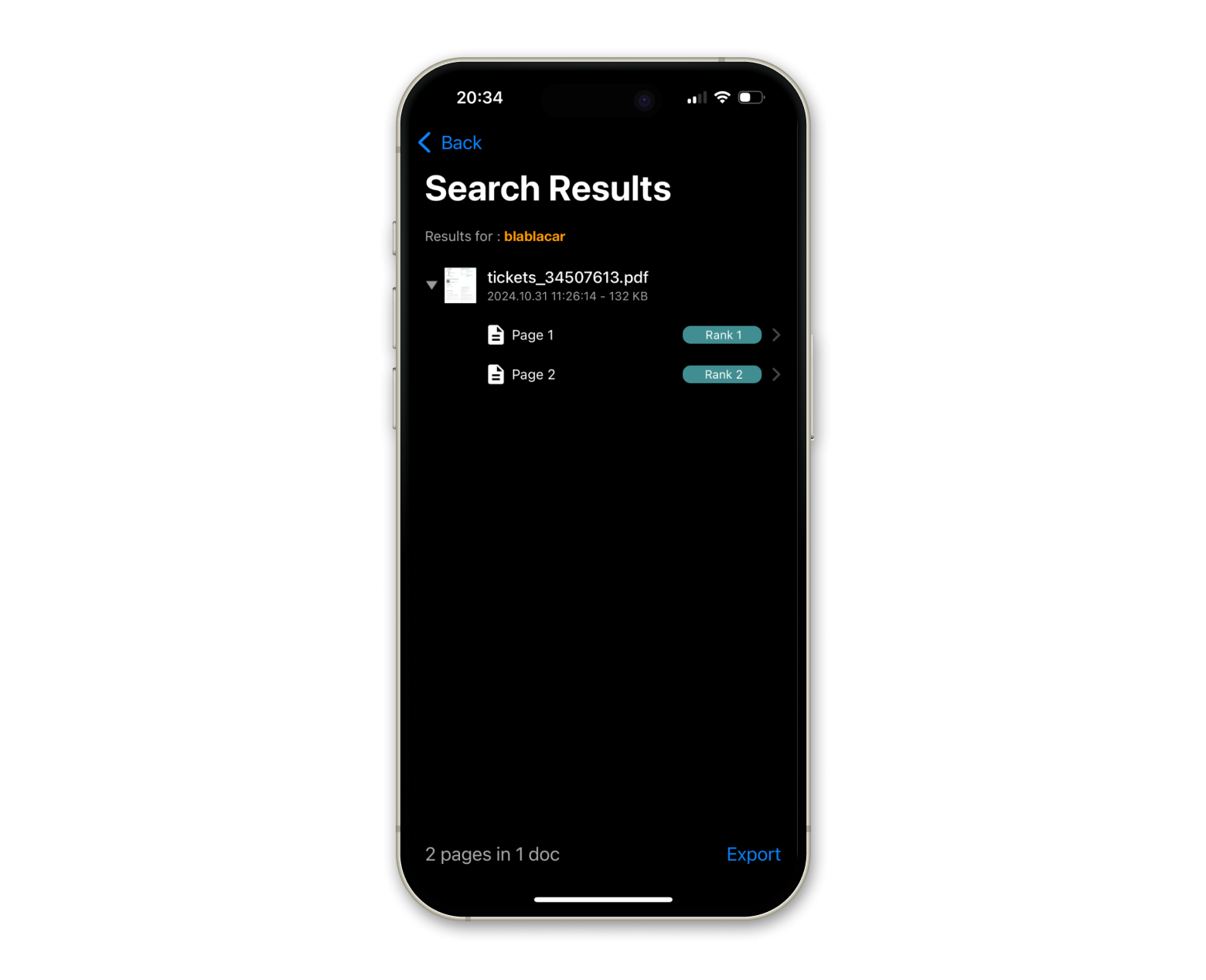 search for a docs with PDF Search