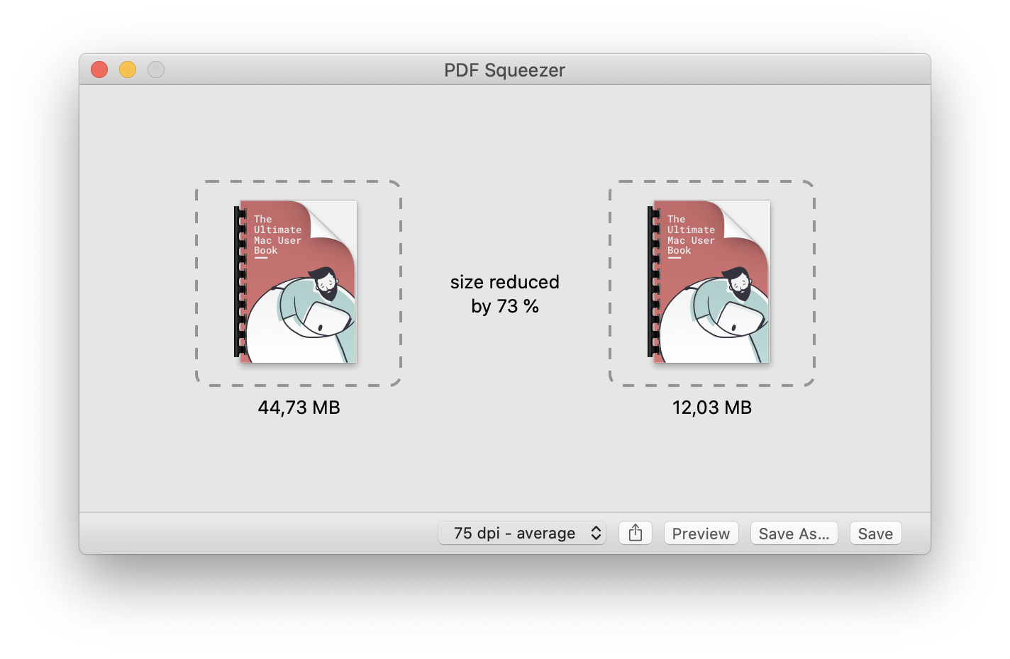 reduce the size of a pdf file for emailing mac