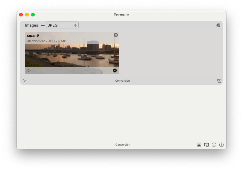 Permute app Mac change jpg format