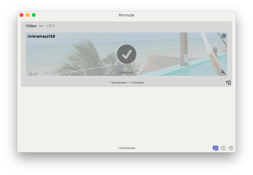 Permute, a video file converter - Mac