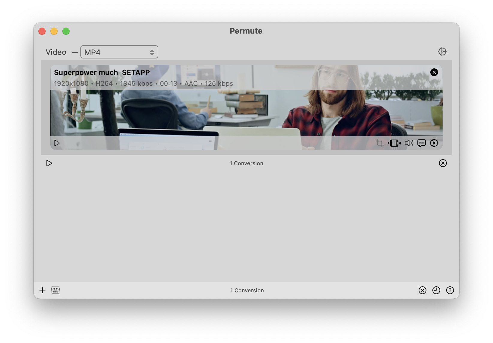 Convert MKV to MP4 with Permute app