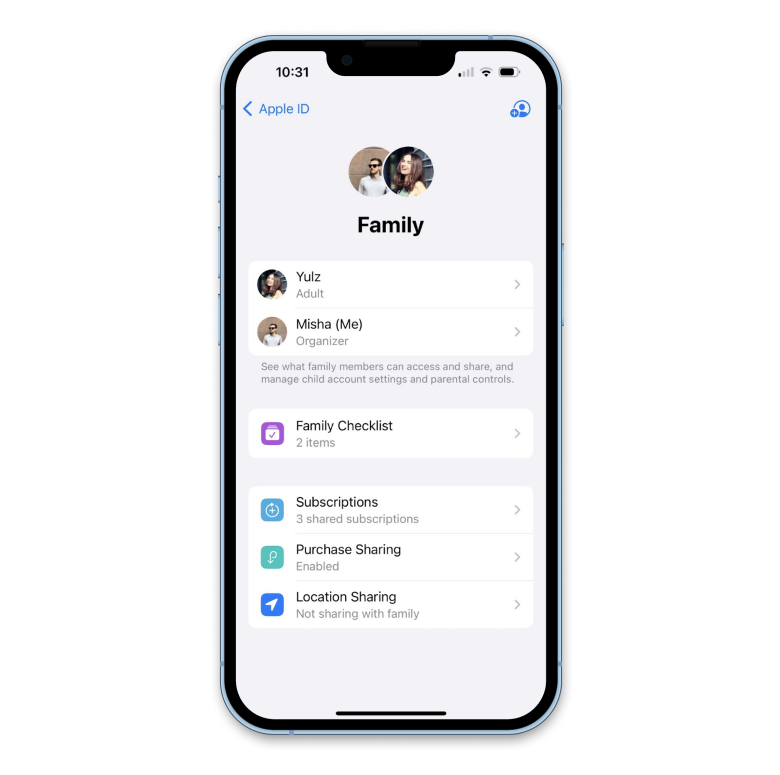 personal hotspot with family sharing on iphone