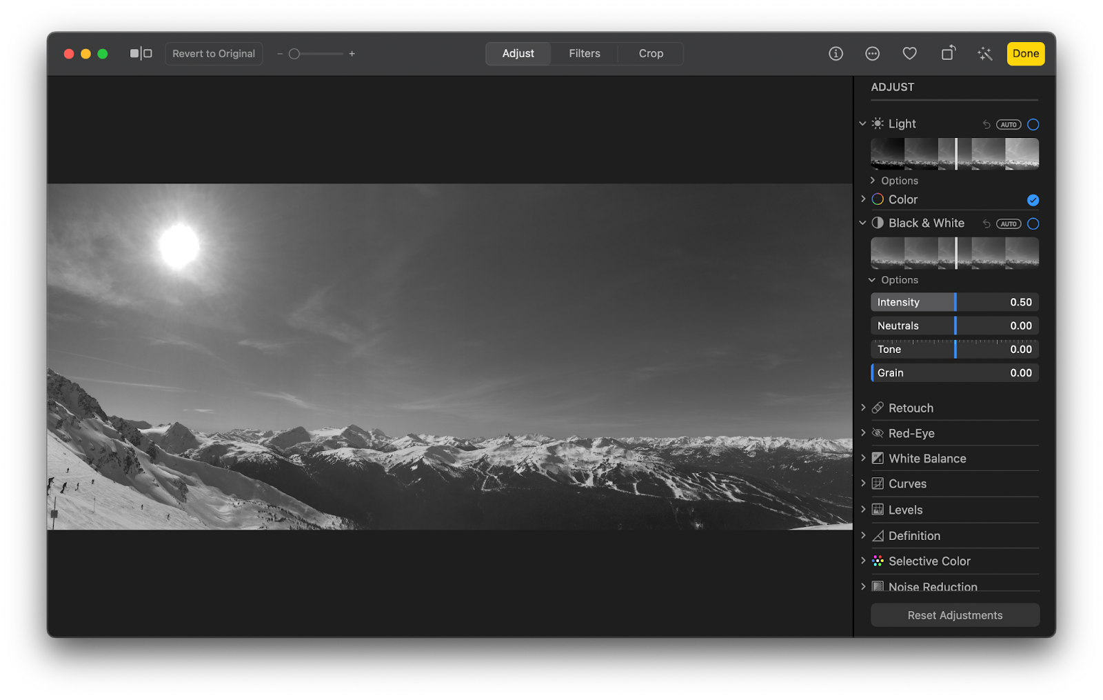 How to make image black and white and back