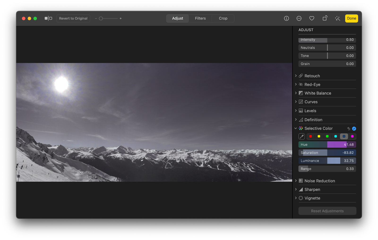 How to make image black and white and back