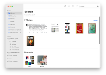 search for a text in Photos