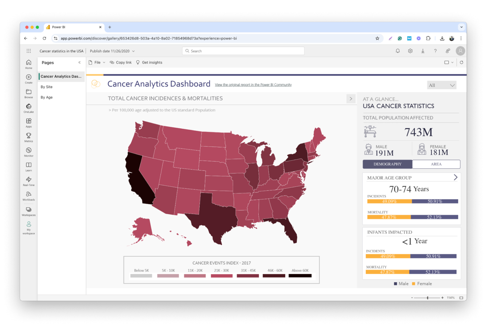 power bi service web