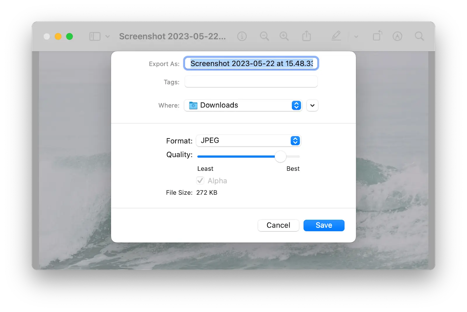 How to convert PNG to JPG on Mac