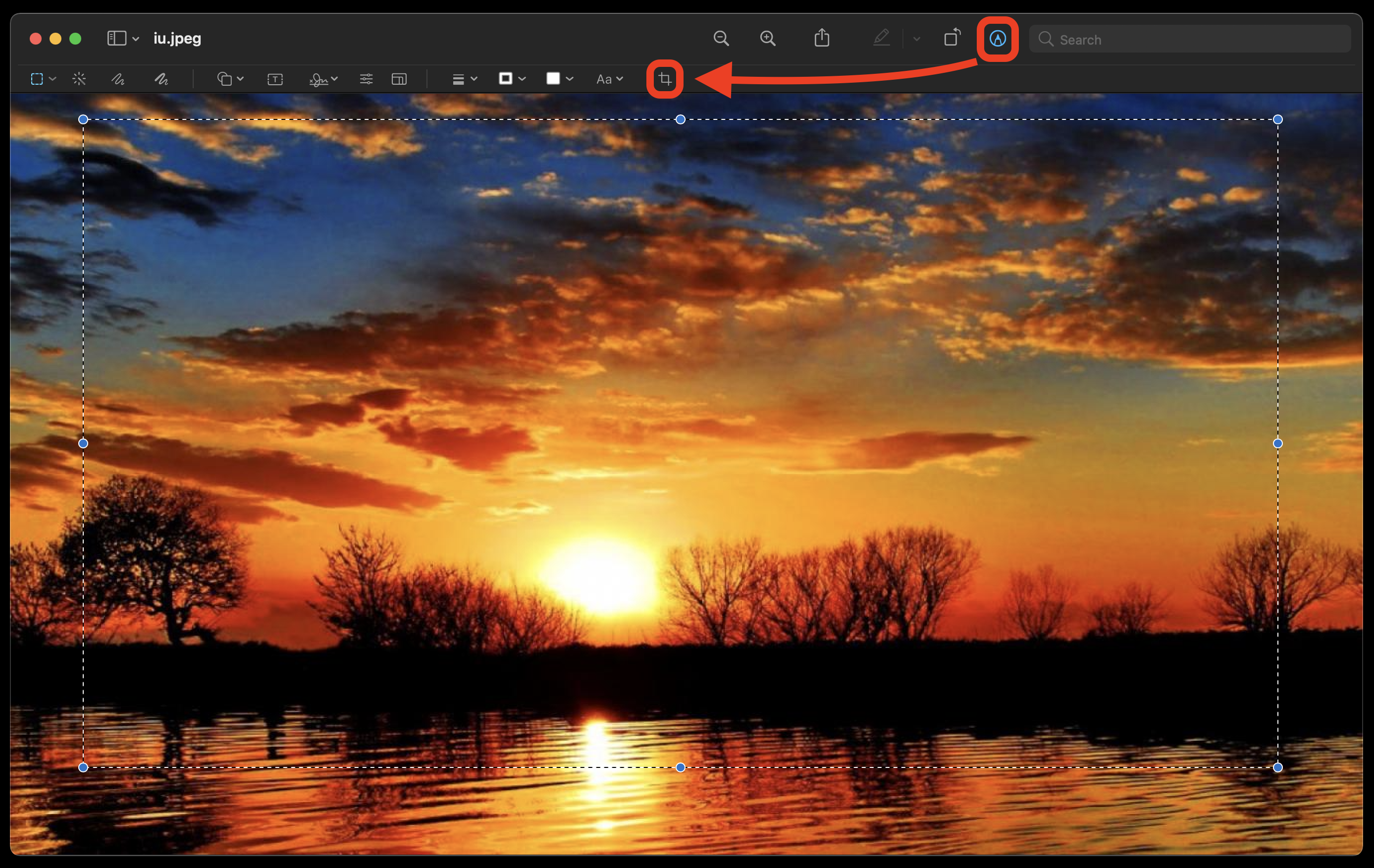 how to crop a image on mac