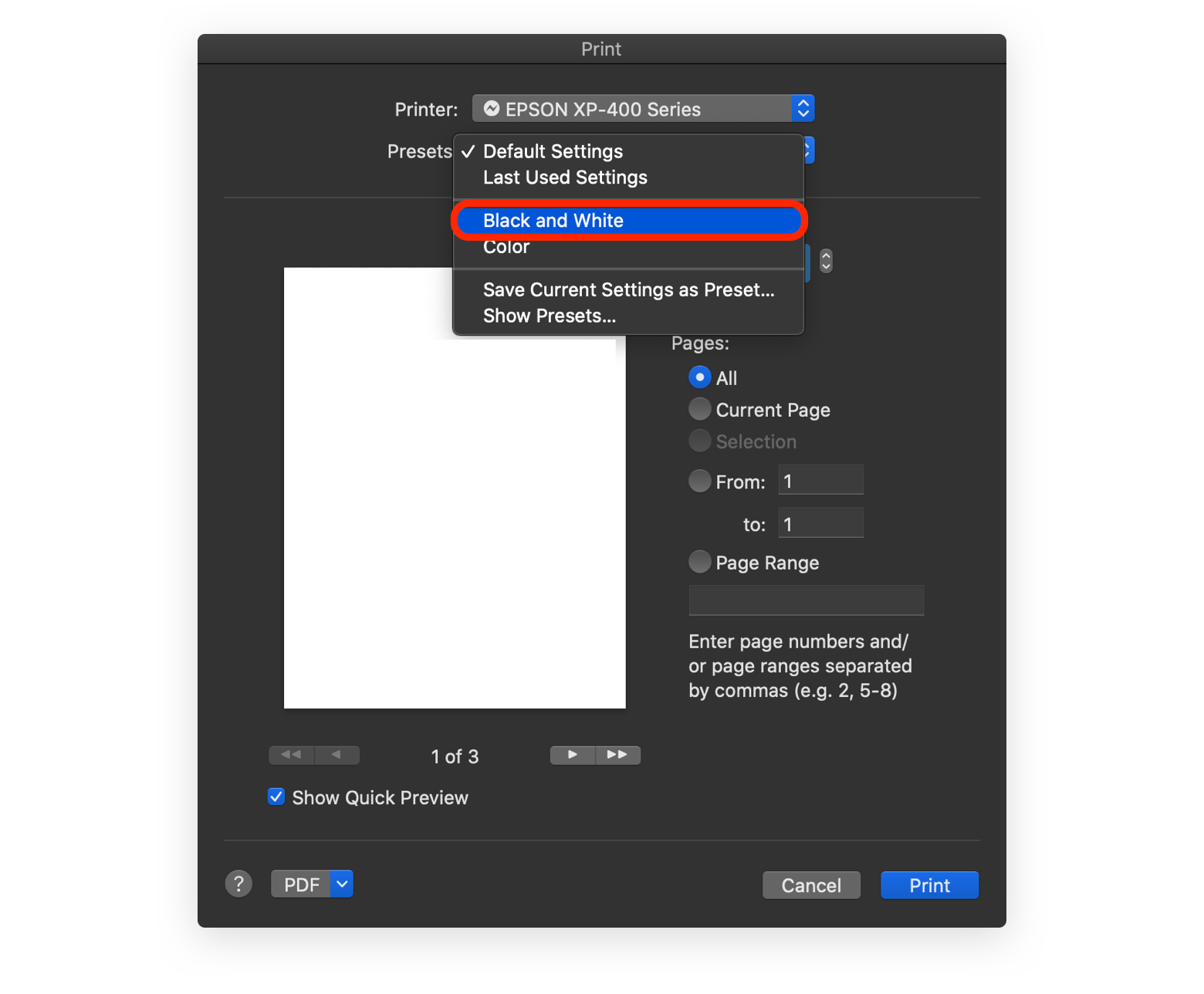 How to Print Black and White on Mac Computers