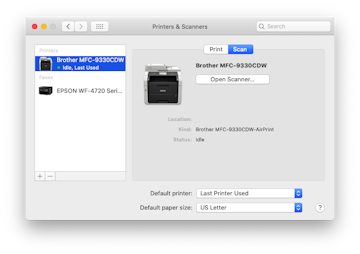 printers scanners system preferences Mac add