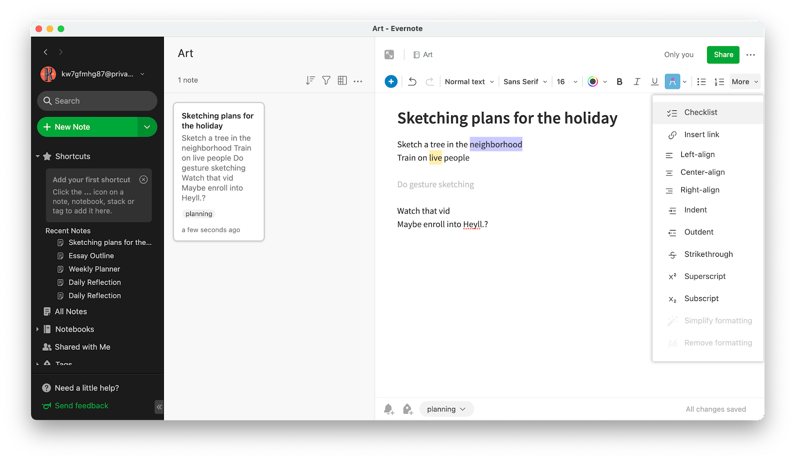 how to make a to do list in evernote android