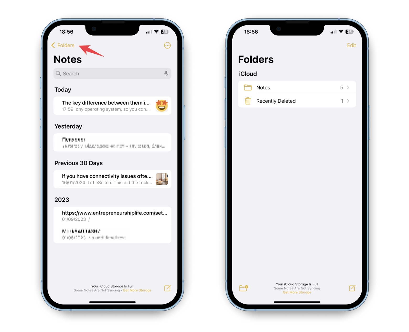 recover deleted Notes on iPhone