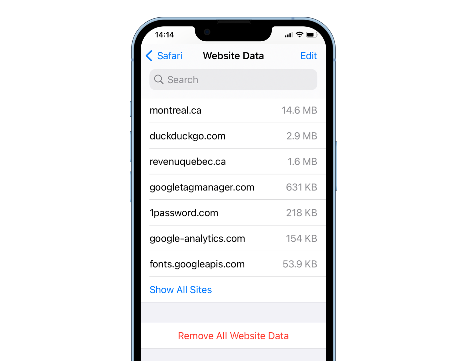 Remove All Website Data