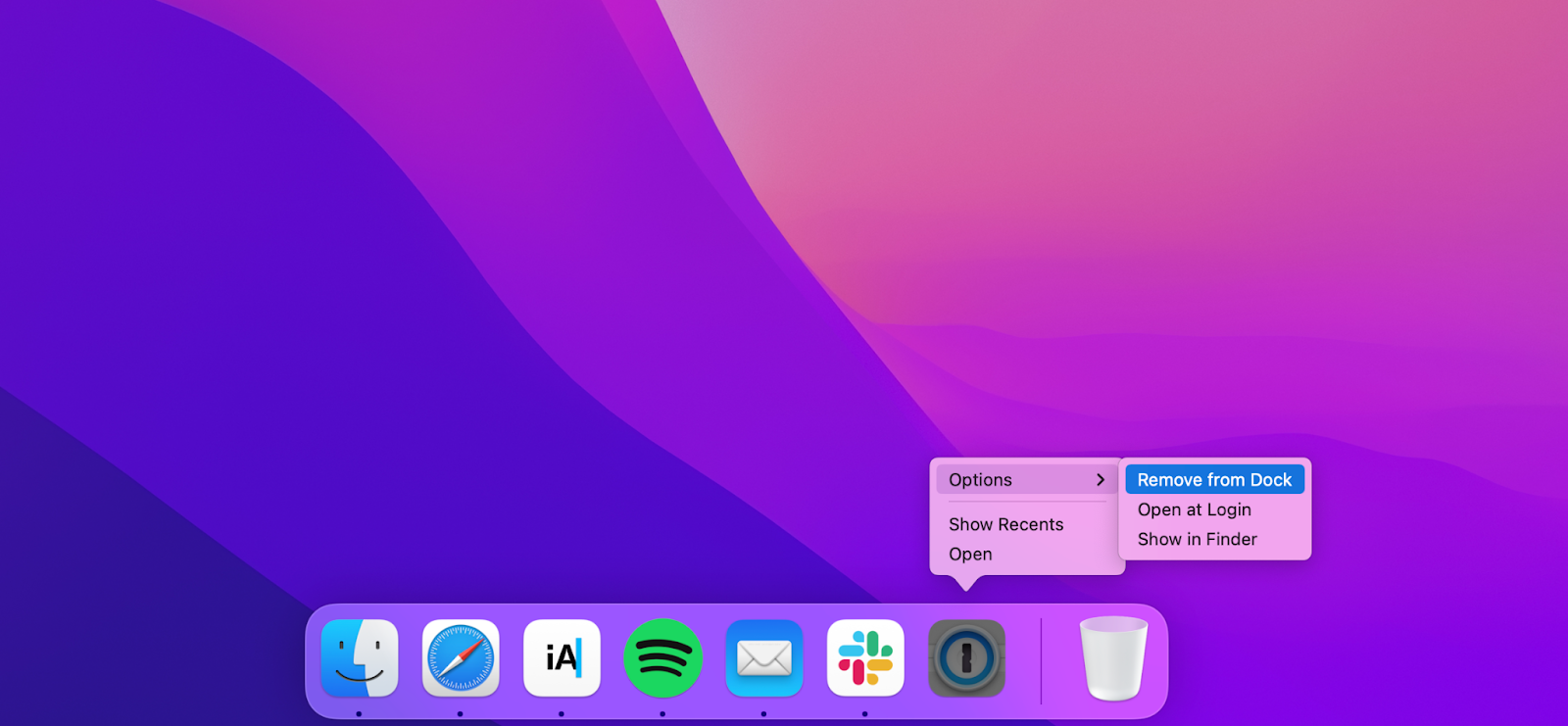 How to show only active apps in Dock on Mac