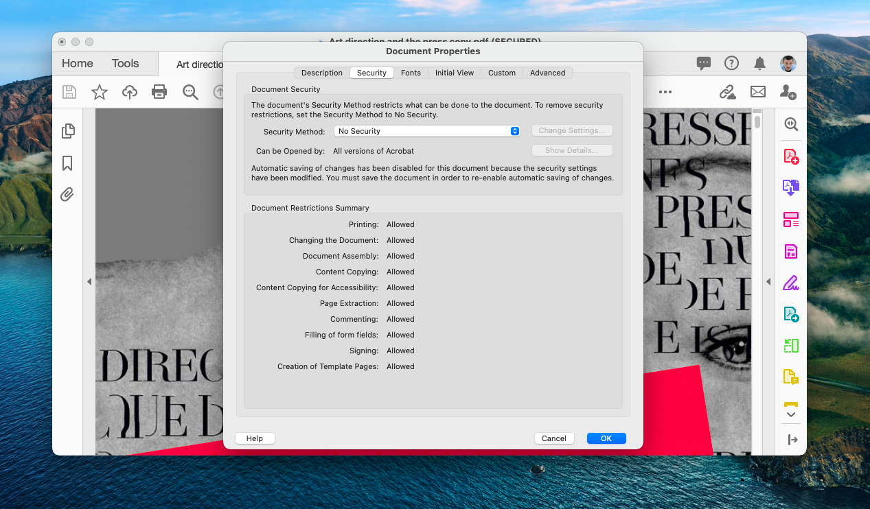 delete passwords for a pdf preview app mac