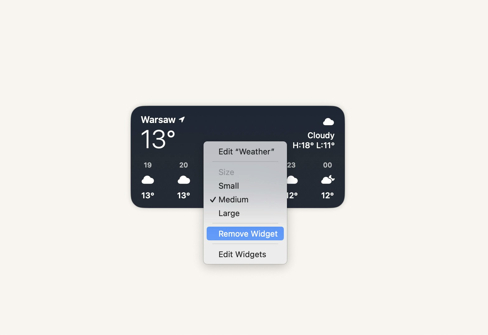 how to remove Widgets