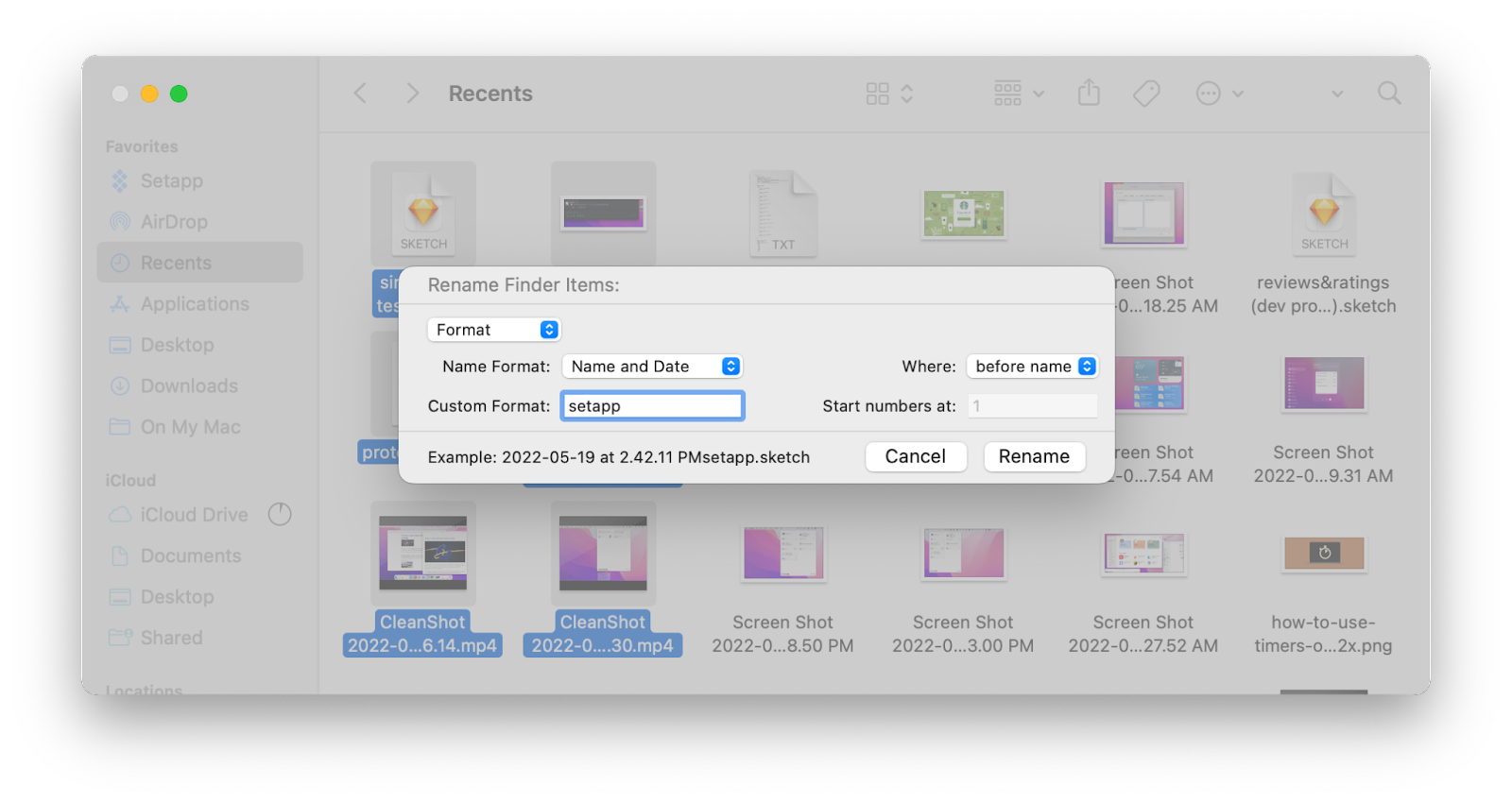 bulk rename files mac