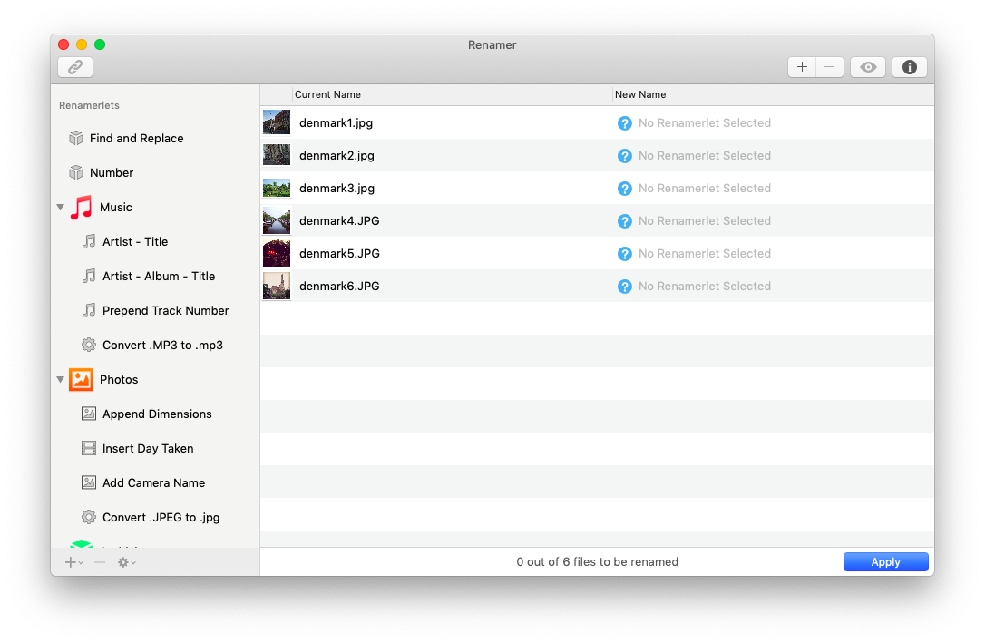 batch rename files mac automator