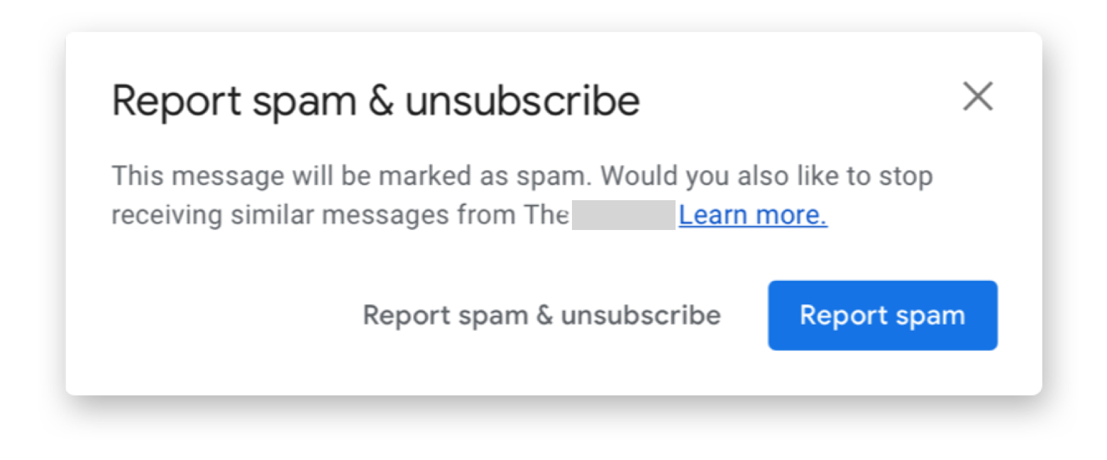 Báo cáo xác nhận spam 