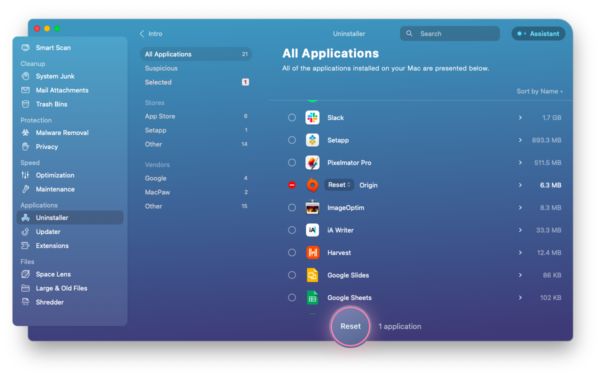 reset origin app cleanmymac x