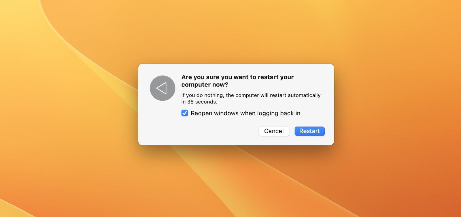 restart a mac from apple menu