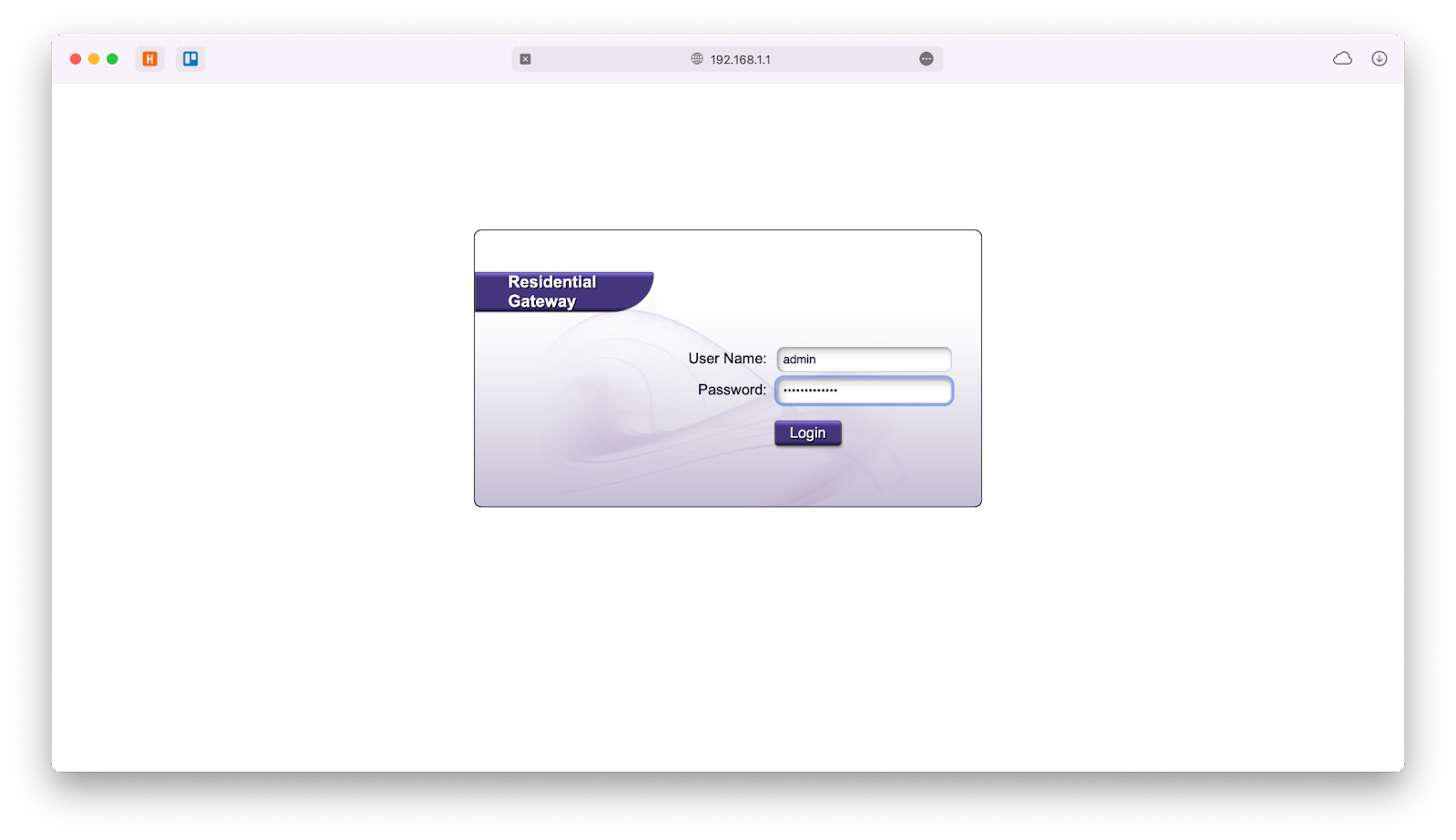 router login online mac