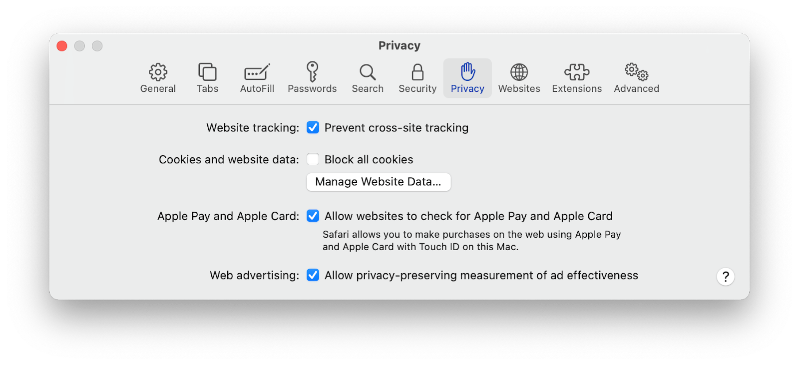 slet cookies safari mac