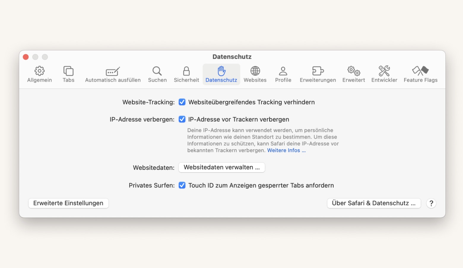 Safari Datenschutz