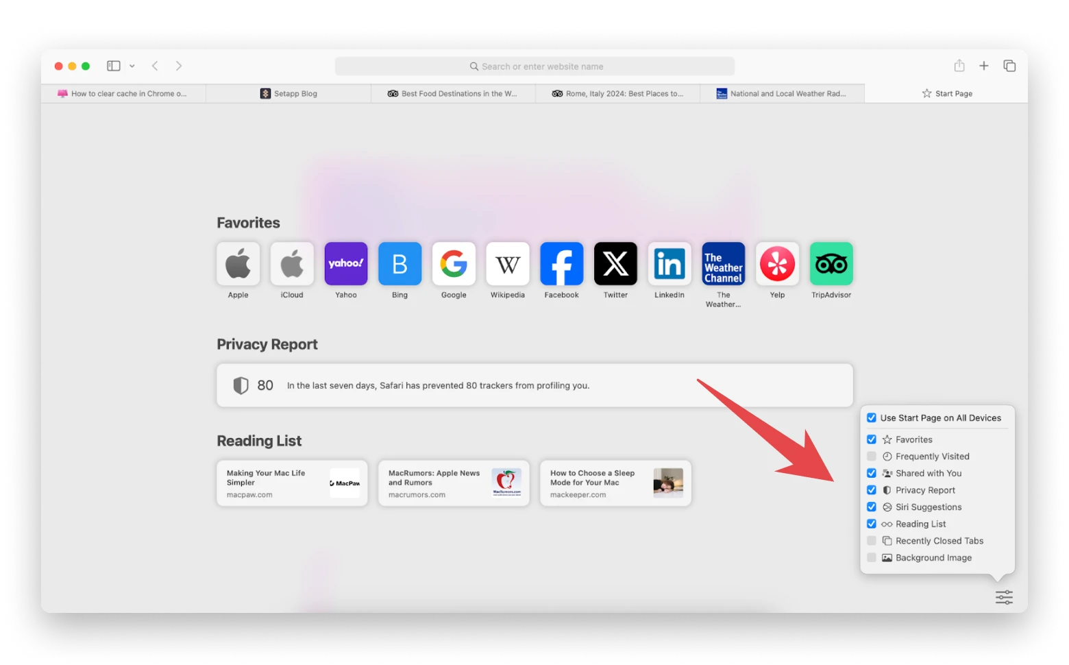 safari disabling frequently visited
