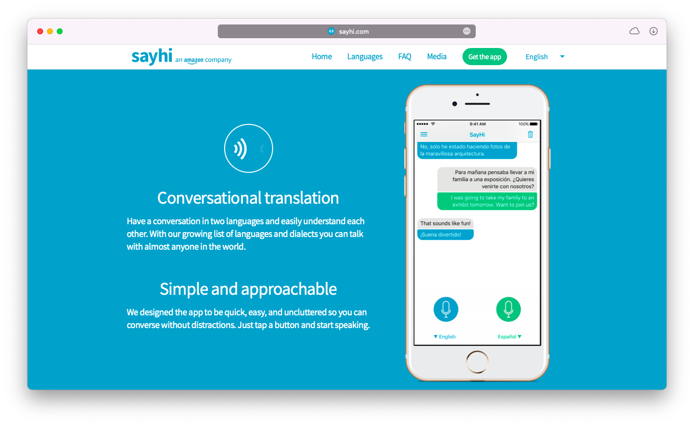 sayhi voice translation app mac