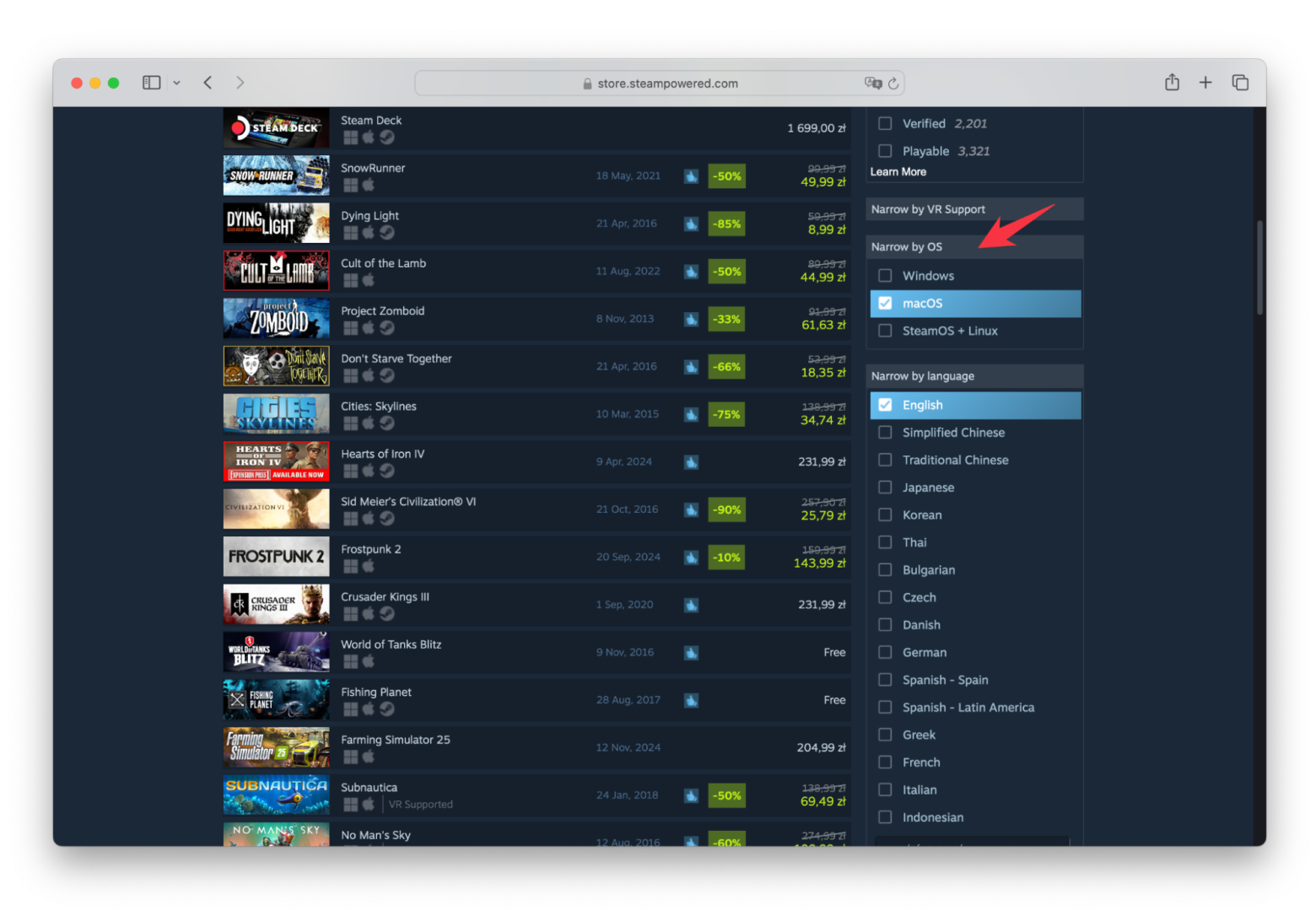 search mac games steam