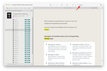 PDF Search through all documents on a Mac