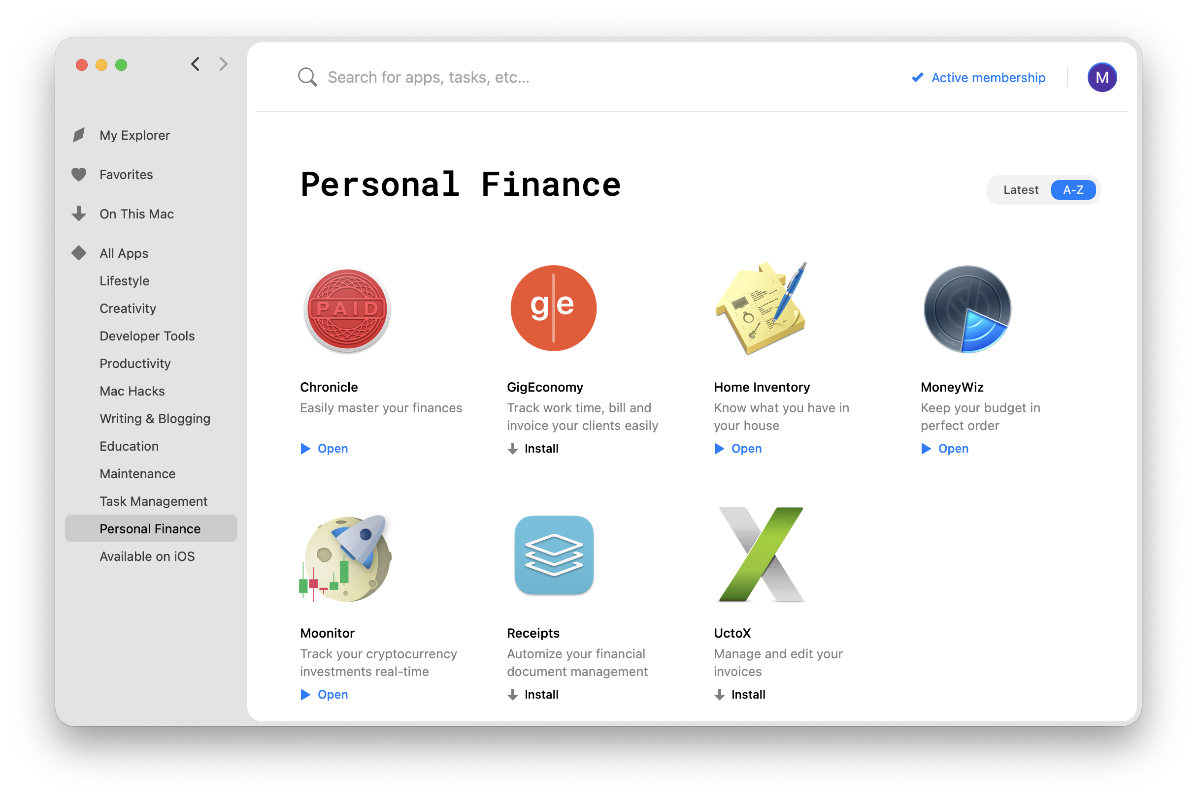 Personal finance apps