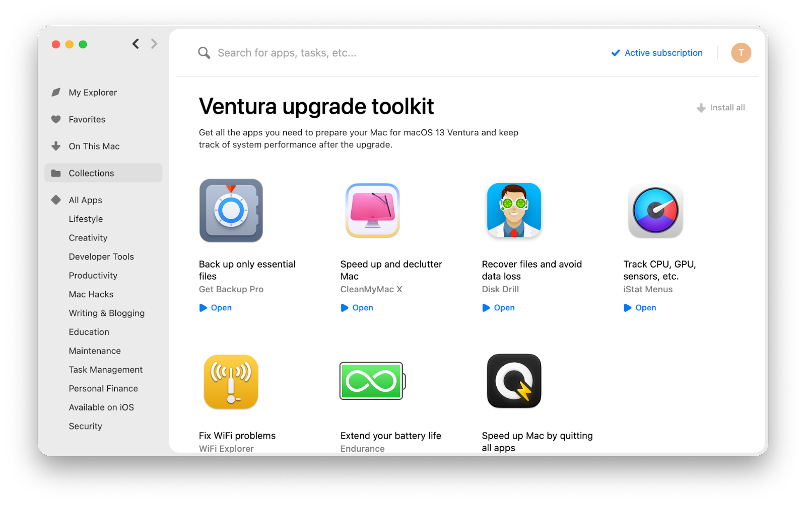 Ventura upgrade toolkit