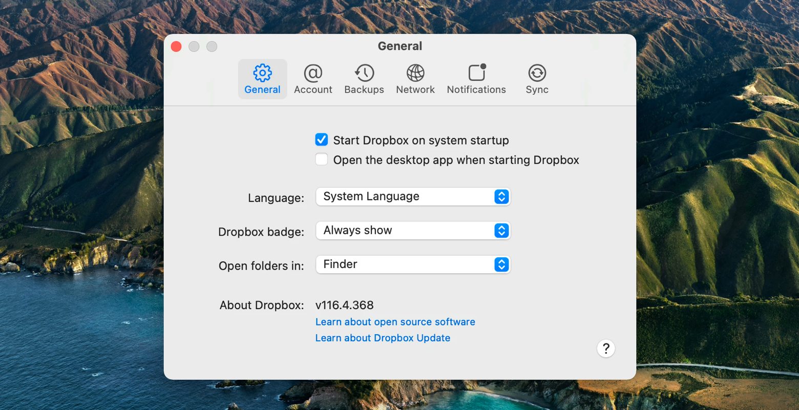 logout of dropbox on mac