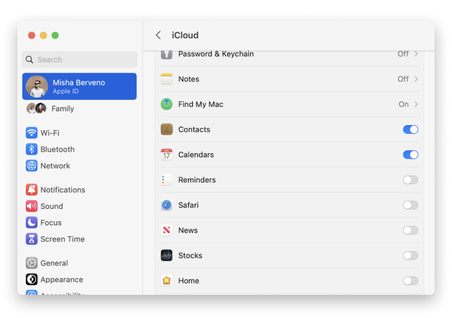 sync contacts from iPhone to Mac with iCloud