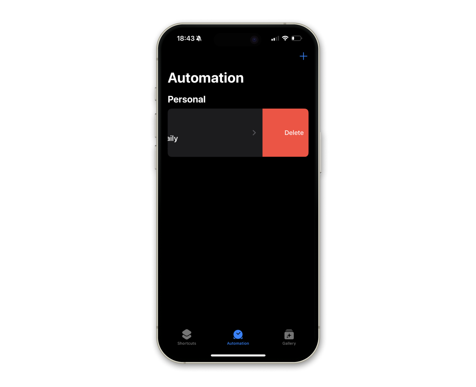 shortcuts delete automation ios