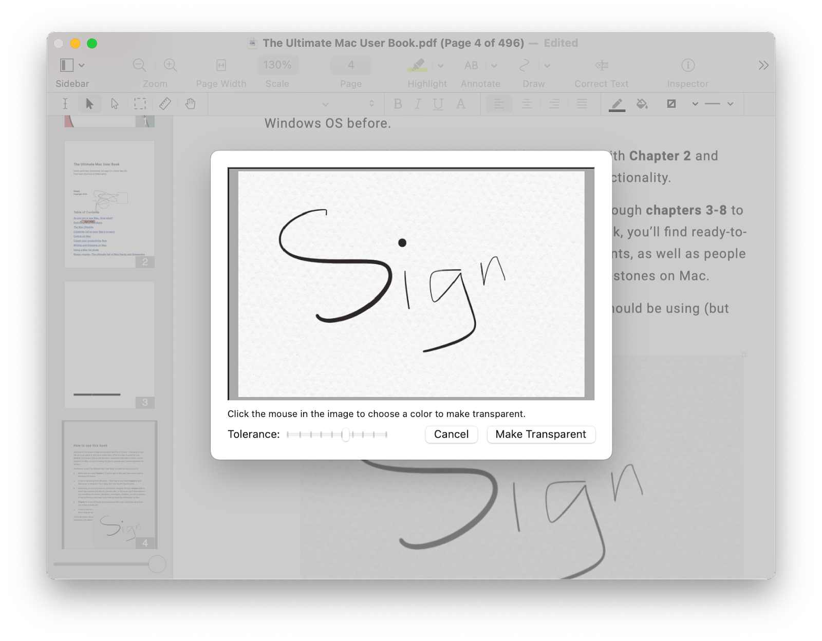 pdf signature mac