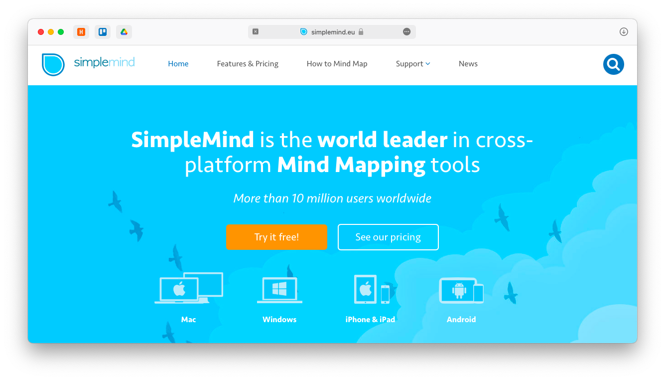 simplemind free mind map app mac