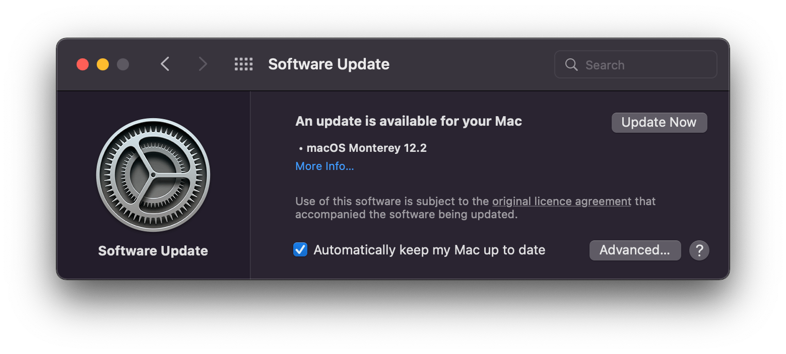 software update macos