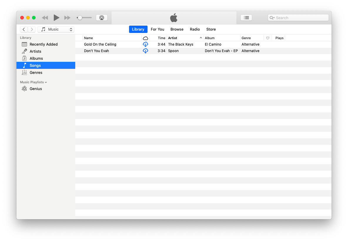 songs iCloud music library iTunes