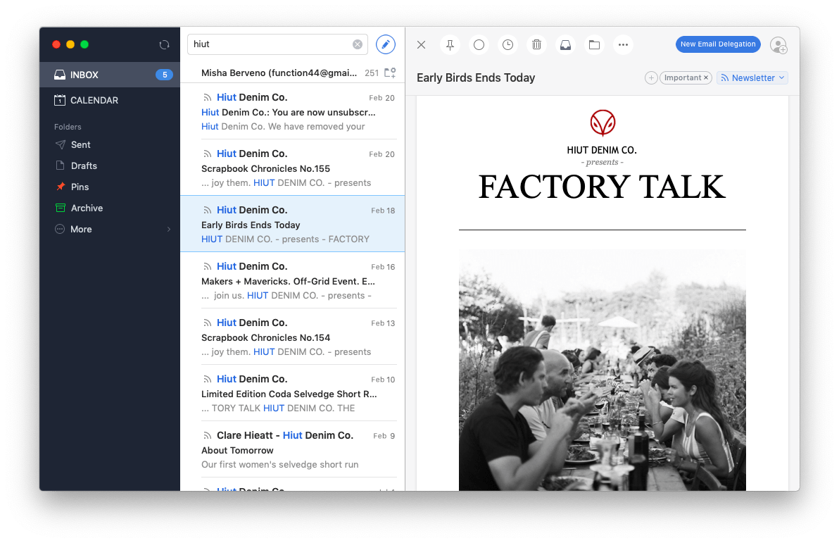 modern email client for mac