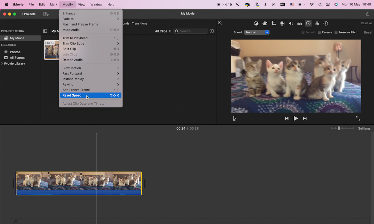 How to speed up a video on iMovie on Mac and iOS