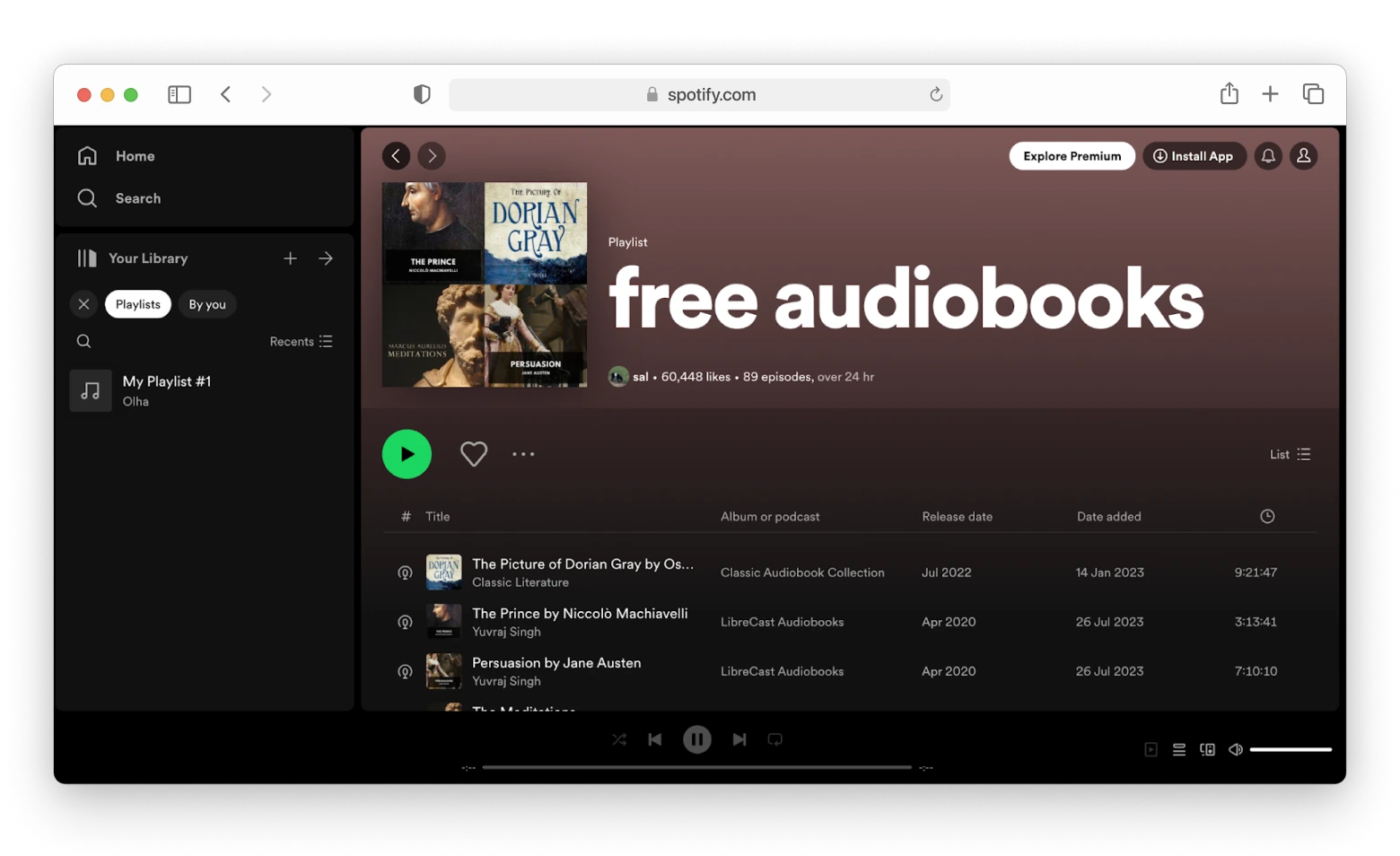 free audiobooks by Spotify