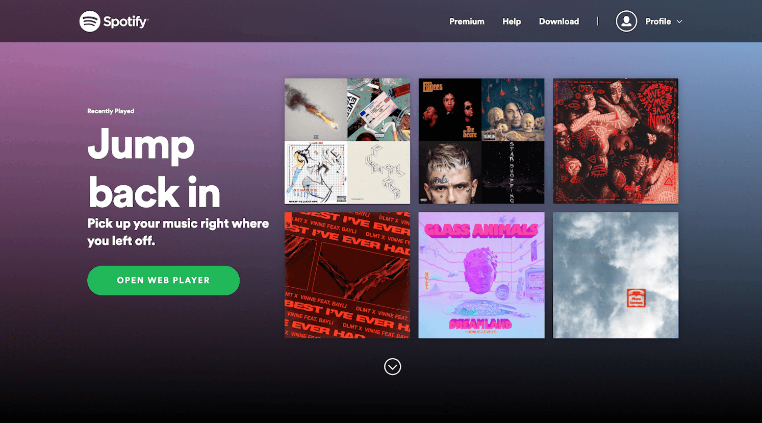 How to use Spotify web player