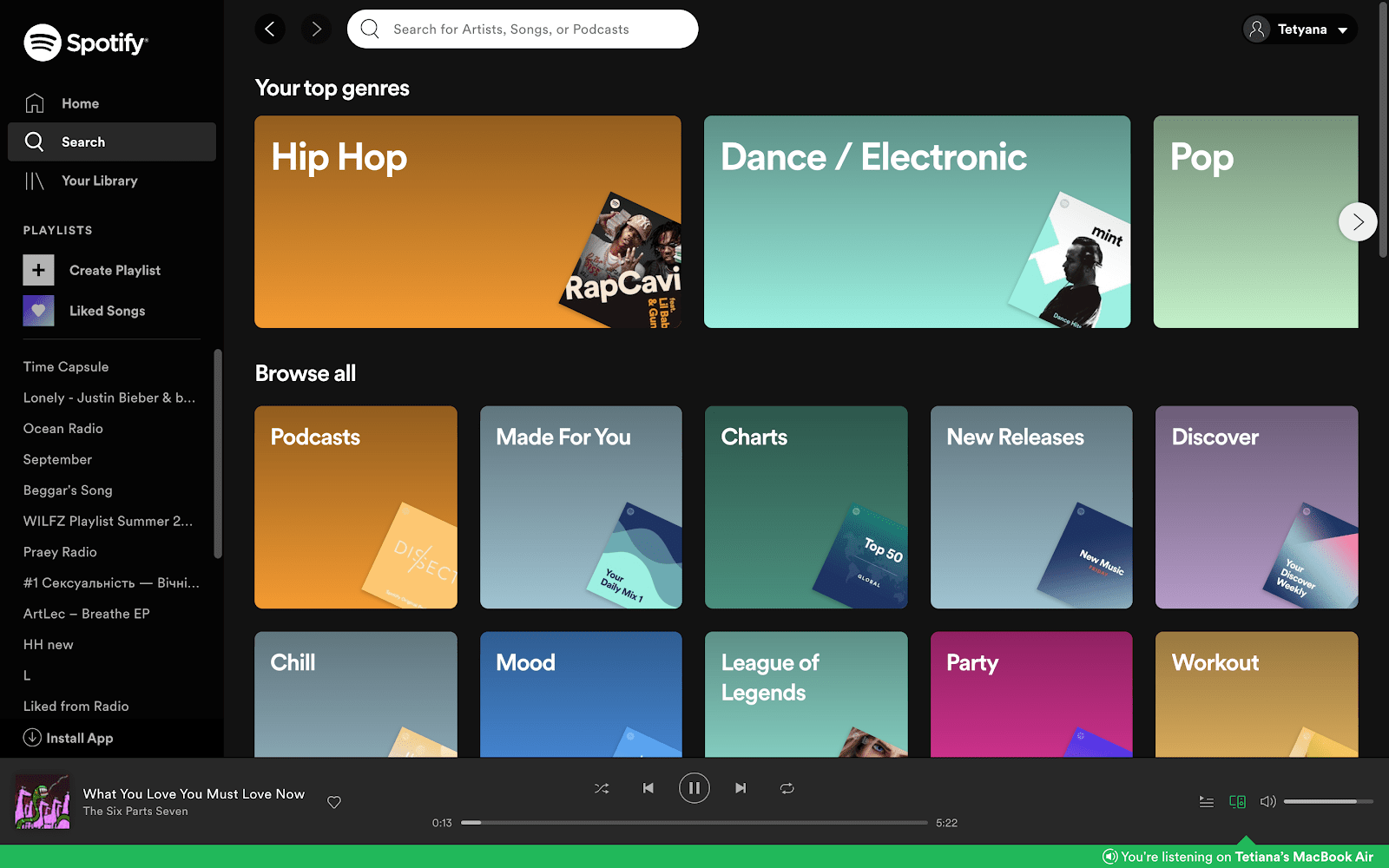 spotify web palyer